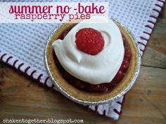Summer No Bake Raspberry Pies