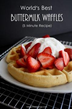 
                    
                        This buttermilk waffle recipe is the best. Easy to have breakfast ready in less than  15 minutes.
                    
                
