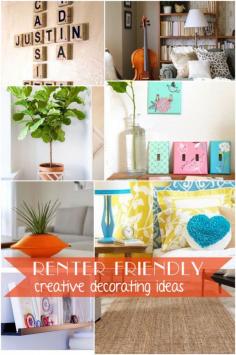
                    
                        Renter-friendly decorating -- that' s actually good for renter's! Inexpensive, easy, no damage #spon
                    
                