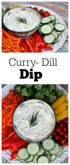 
                    
                        Curry- Dill Dip:  serve with fresh veggies!  This dip recipe has been a family favorite for over 40 years.
                    
                