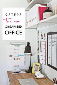 
                    
                        9 steps to a more organized office. Tame those paper stacks!!
                    
                
