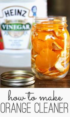 
                    
                        A natural DIY orange cleaner recipe - make your own cleaner for pennies per bottle!
                    
                