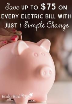 
                    
                        This one simple change is saving us $75 on every electric bill! Most people don't know that you may be able to lower your rate and save every month.
                    
                