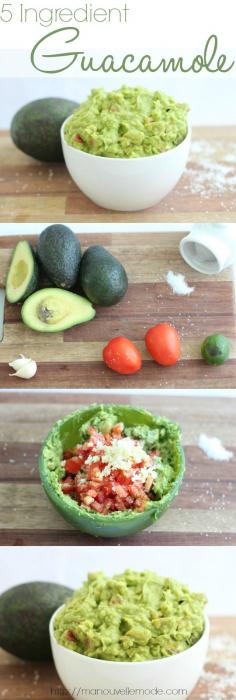 Homemade 5 Ingredient Guacamole | Ma Nouvelle ModeMa Nouvelle Mode