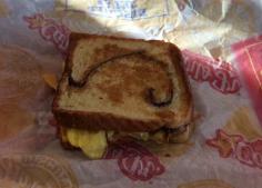 
                    
                        This Cinnamon French Toast Breakfast Sandwich Blends Sweet & Savory #fastfood trendhunter.com
                    
                