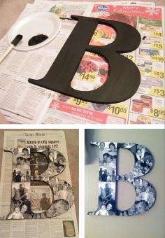 
                    
                        35 Easy DIY Gift Ideas People Actually Want -- A photo collage monogram!
                    
                