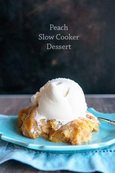 
                    
                        Slow Cooker Peach Dessert
                    
                