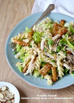 
                    
                        Chinese Chicken Salad with Sesame Dressing - foodiecrush
                    
                