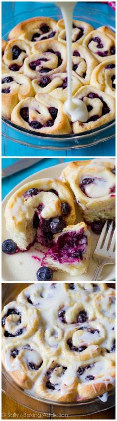 Soft, fluffy (and quick!) Blueberry Rolls with Sweet Lemon Glaze. Only 1 rise! @Sally McWilliam McWilliam McWilliam McWilliam McWilliam McWilliam McWilliam McWilliam McWilliam McWilliam McWilliam McWilliam McWilliam [Sally's Baking Addiction]