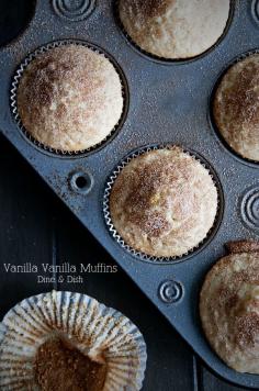 
                    
                        Vanilla Vanilla Muffins - dineanddish.net
                    
                
