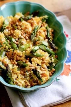 Early-Spring Recipe: Spaghetti Squash with Asparagus, Ricotta, Lemon & Thyme #Recipe #Food #Dinner