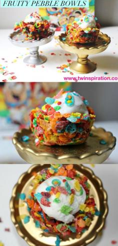 
                    
                        Fruity Pebble Bowls with Ice Cream | Fun Birthday Party Food Ideas by Twinspiration at twinspiration.co/...
                    
                