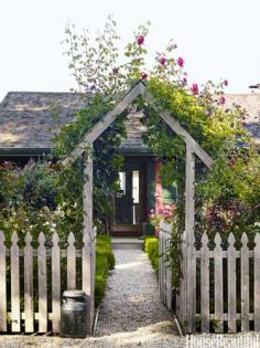 
                    
                        A simple arch (with gate!) leading into the deer-proof garden, with much longer pickets of the fence, would be lovely.  Don't need overly fancy stuff.
                    
                