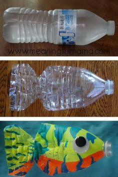 
                    
                        Plastic water bottle fish craft for kids, very clever
                    
                