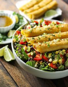 
                    
                        Mango Avocado Taquitos Salad Bowl
                    
                