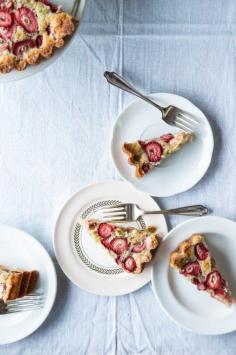 
                    
                        Strawberry Rhubarb Cardamom Cake
                    
                