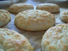 The Perfect Paleo Biscuit Makes 9 biscuits 6 egg whites 3/4 cup blanched almond flour 1/4 cup coconut flour 1 teaspoon baking powder 1/4 teaspoon salt 1 1/2 tablespoons coconut oil, chilled Preheat oven to 400 degrees.  Line a baking sheet with parchment paper.  Mix almond flour, coconut flour, baking powder and salt together in a large mixing bowl.  Cut in cold coconut oil with a fork