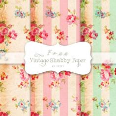 Free Vintage Shabby Digital Papers: use for backgrounds when designing labels. #free #printables #design #floral