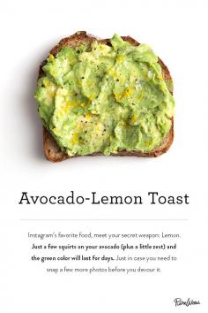 
                    
                        Avocado-Lemon Toast. A super easy way to start your day with a delicious breakfast treat.
                    
                