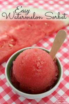 
                    
                        Check out this Easy Watermelon Sorbet Recipe for the perfect summertime treat for your family! This is an awesome Homemade Sorbet Recipe for your kids!
                    
                