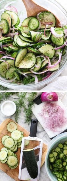 
                    
                        Dilled Cucumber Salad — I use 3 different kinds of cucumbers for a super summer flavor | foodiecrush.com
                    
                