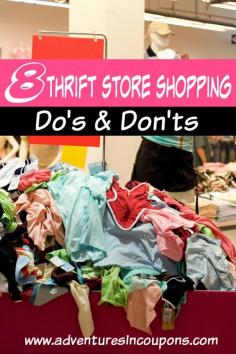 
                    
                        Are you a thrift store shopping afficianado? I am! I love getting a great deal! If you need a little help in the secondhand department, these 8 thrift store shopping do's & don'ts are just what you need!
                    
                