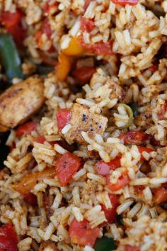 
                    
                        Cajun Chicken & Rice Recipe. Only 6 ingredients. Perfect quick and easy weeknight meal! Great for using up boneless skinless chicken breasts.
                    
                