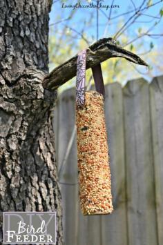 
                    
                        **DIY Bird Feeder** Here is a fun and easy project for Spring- DIY Bird Feeders! This is also a great way to upcycle cardboard tubes! Great Craft for the kids. #crafts #DIY
                    
                