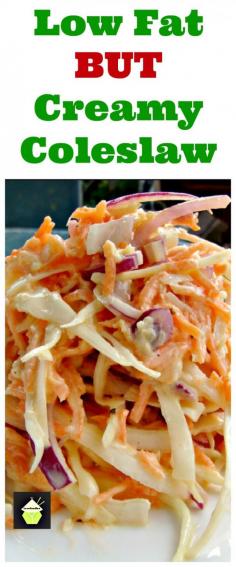 
                    
                        Low Fat but Creamy Coleslaw - come and see the trick to making this delicious side!
                    
                