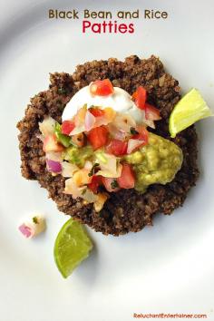 
                    
                        Black Bean Rice Patties | ReluctantEntertainer #meatlessmonday
                    
                