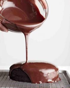 
                    
                        Chocolate Cake Recipes: Refrigerating the glazed cakes will help them set more quickly, but they will lose some of their shine. If there's time and you prefer a shiny glaze, let the cakes set at room temperature.
                    
                