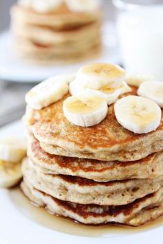 
                    
                        Banana Pancakes Recipe on twopeasandtheirpo... Light, fluffy pancakes that will remind you of banana bread!
                    
                