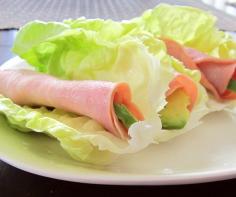 
                    
                        lunchable lettuce rolls - simply avocado, nitrate-free turkey or ham, and a little mustard in a wedge of romaine or green lettuce
                    
                