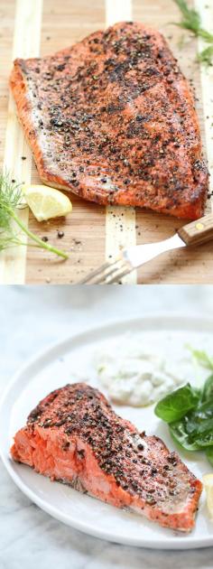 
                    
                        The addition of just a touch of blue cheese dressing to the sauce gives just the right tartness to make a perfect topper for my favorite recipe for grilled salmon.
                    
                