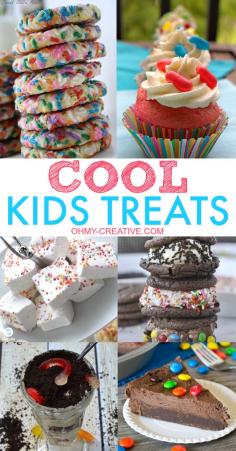 Make a few of these super Cool Kids Treats! Colorful ideas for snacks, after school or parties  |  OHMY-CREATIVE.COM