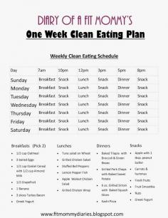 
                    
                        Diary of a Fit Mommy's One Week Clean Eating Plan
                    
                