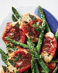 Mario Batali's Chicken Saltimbocca with Asparagus Recipe | Food & Wine