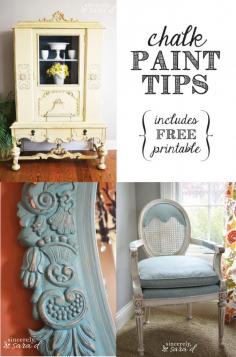 
                    
                        Tons of chalk paint tips - includes a printable so you can remember them all!
                    
                