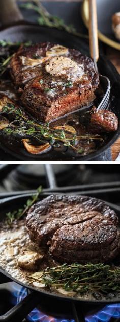 
                    
                        When the butter melds with the pan-grilled meat, suddenly you have a succulent sauce all of its own, and for very minimal cooking effort. | foodiecrush.com
                    
                