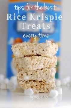 Tips for the best rice krispie treats every time! #recipe #ricekrispies