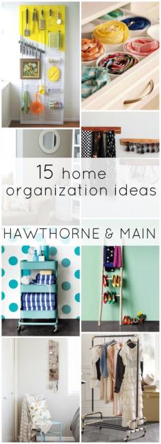 
                    
                        15 Home Organization Ideas that are sure to get you inspired to be more organized!! Love these ideas!!
                    
                