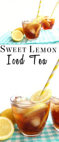 
                    
                        Sweet Lemon Iced Tea - Erren's Kitchen -  This quick and easy recipe will be a year round favorite - It's so refreshing and and full of fruity flavor!
                    
                