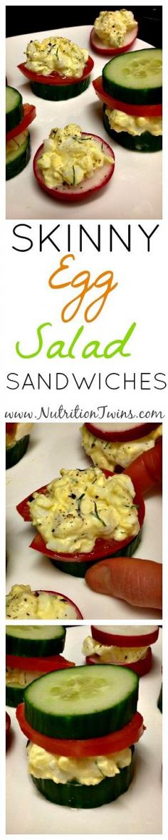 
                    
                        Skinny Egg Salad Sandwiches |Only 40 Calories | Creamy, Crunchy | Healthy Egg Salad Eggland's Best  .client | For MORE RECIPES, fitness & nutrition tips please SIGN UP for our FREE NEWSLETTER www.NutritionTwin...
                    
                