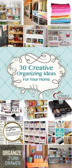 
                    
                        30 Creative #Organizing Ideas for Your Home
                    
                