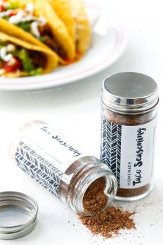 
                    
                        Homemade Taco Seasoning (and FREE printable spice jar labels, perfect for gifting!)
                    
                