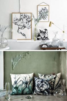 
                    
                        botanical pillow collection by sofie børsting..
                    
                