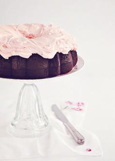 
                    
                        Dark Chocolate Chiffon Cake with Fluffy Rosewater Frosting
                    
                