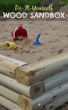 DIY Wood Sandbox for Kids. The perfect weekend #garage project! #diy