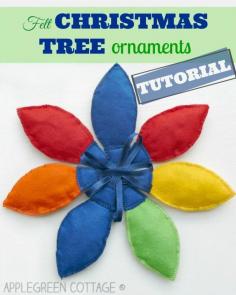 Felt Christmas Tree Ornaments Tutorial