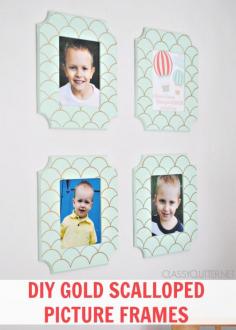 Create DIY Picture Frames with just a little paint and a marker! | www.classyclutter.net